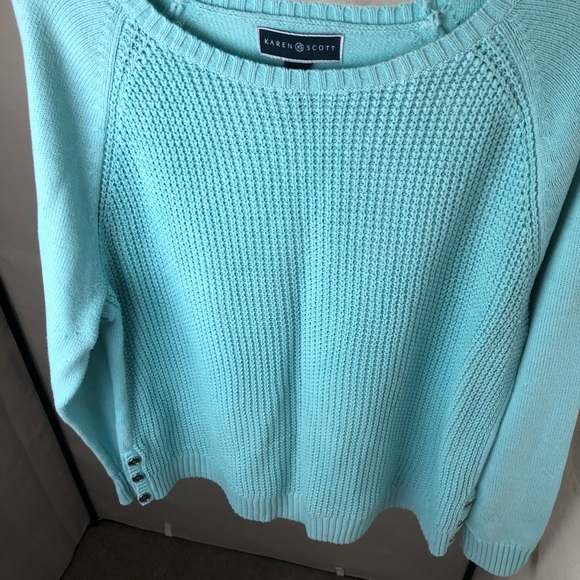 Karen Scott Sweaters - Ladies turquoise sweater.  Sweater brand is Karen Scott and the size is XL.